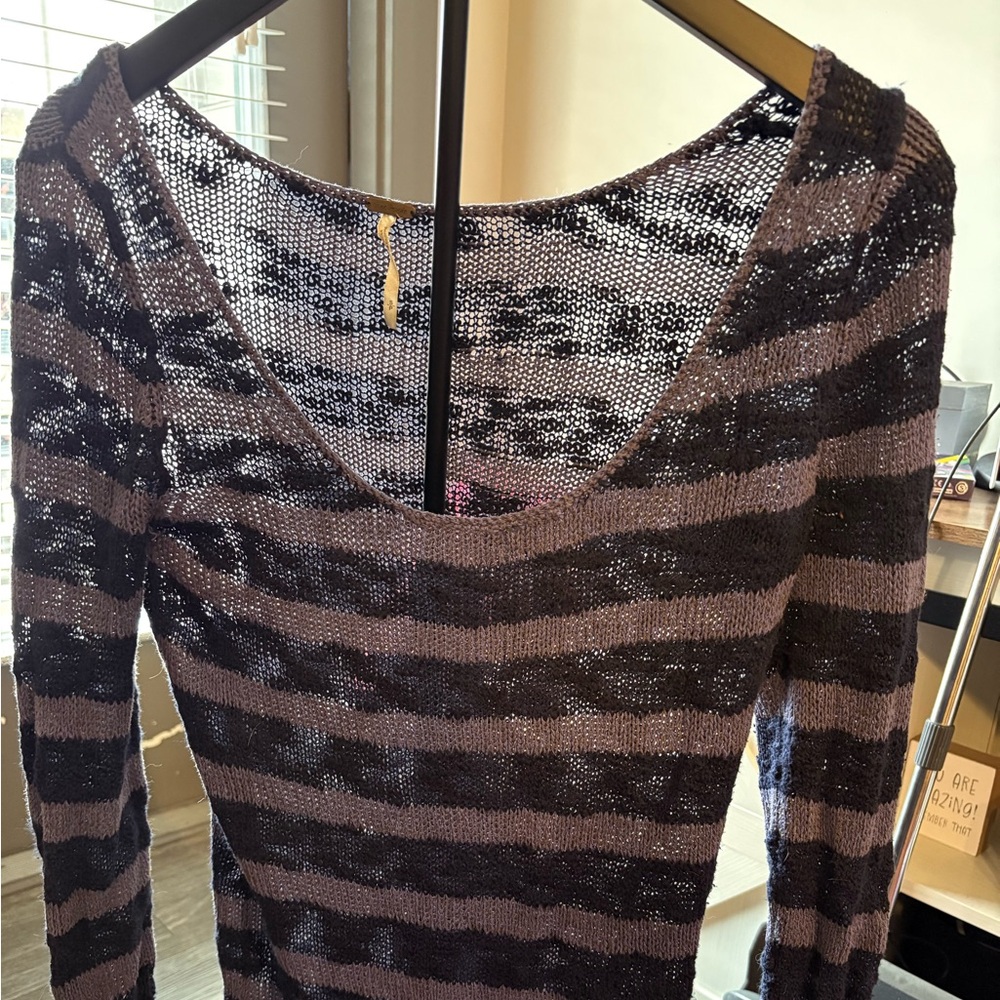Blue and Purple Knit Sweater